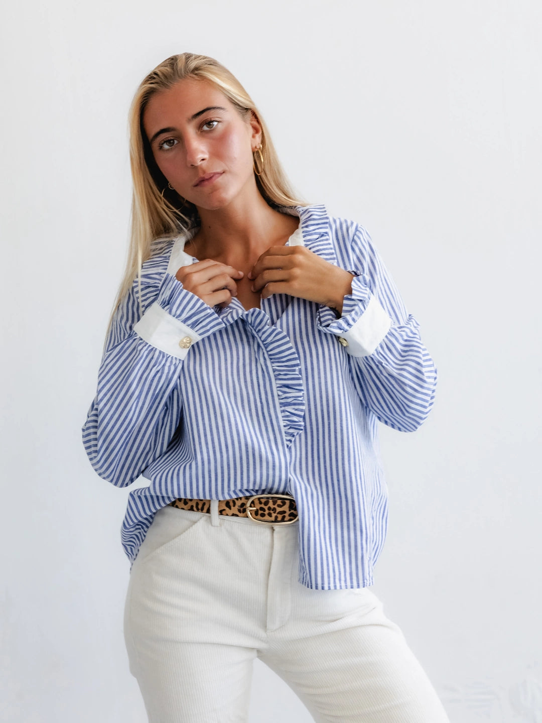 CAMISA MARIANA RISCA AZUL